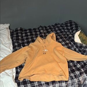 The North Face Cropped Camel Hoodie